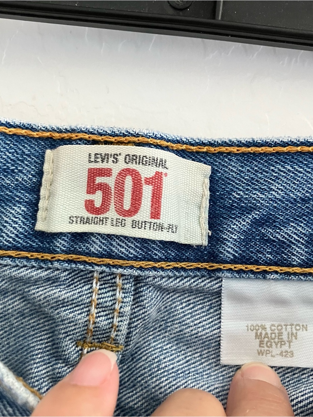💙 Levi’s 501 Men’s Original Button Fly Jeans W31 L30 Y2K Distressed Paint - Picture 5 of 17